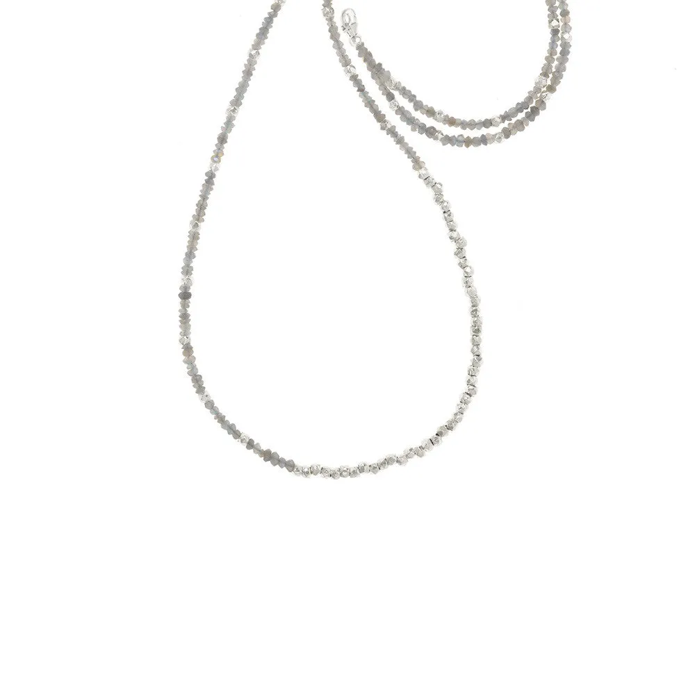 Long Reverse Gemstone Fade Necklace