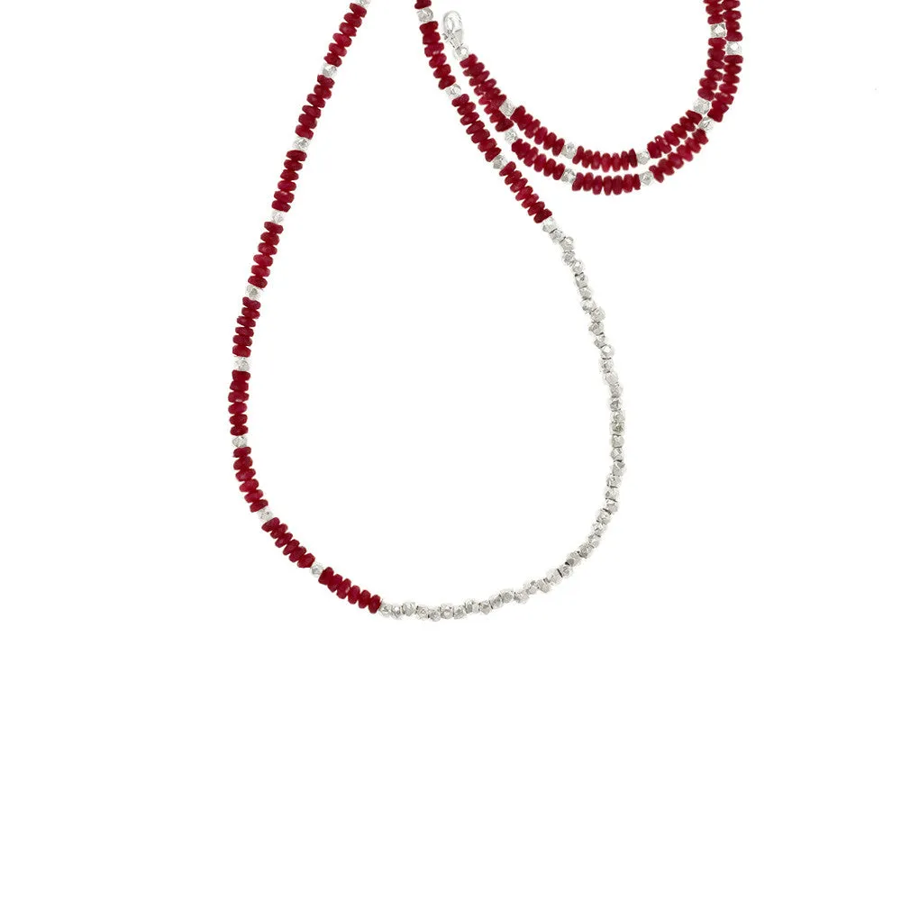 Long Reverse Gemstone Fade Necklace