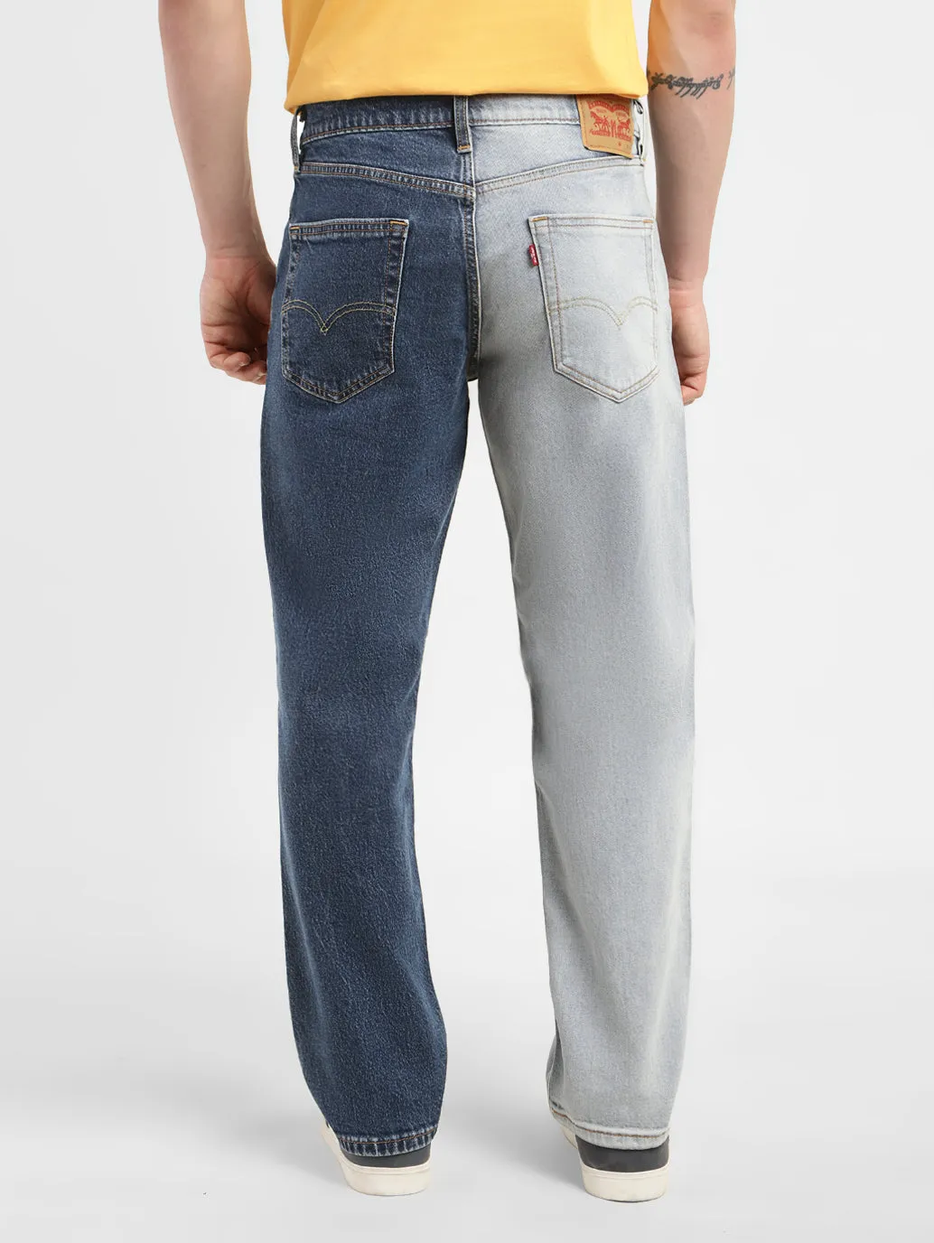 Men's 550 Blue Relaxed Fit Mid Rise Jeans