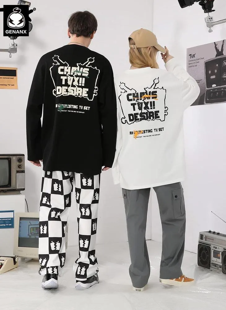 Minimalist Plain Couple Pullover Sweatshirt