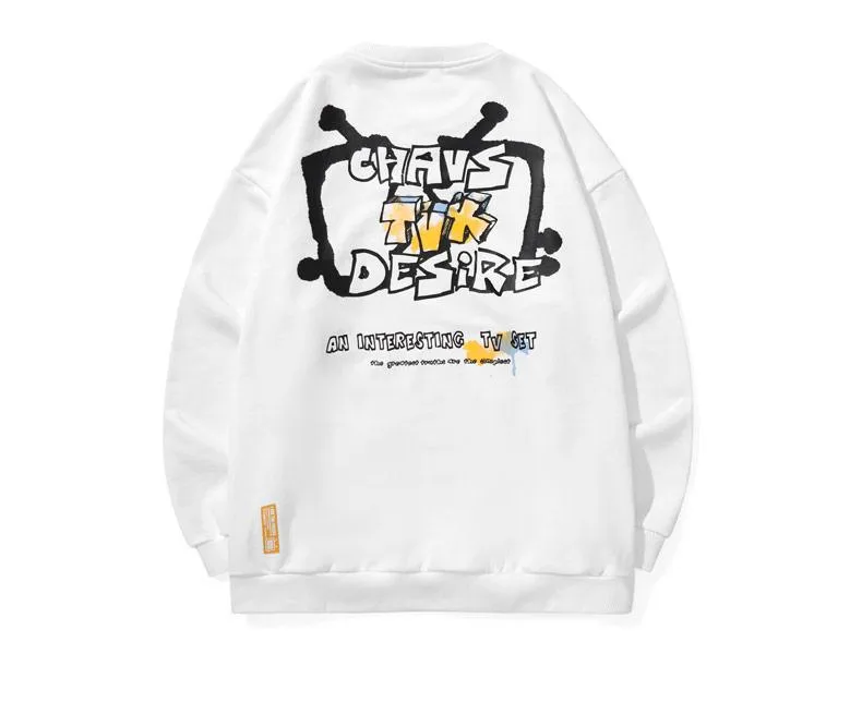 Minimalist White 3D Print Sweatshirt