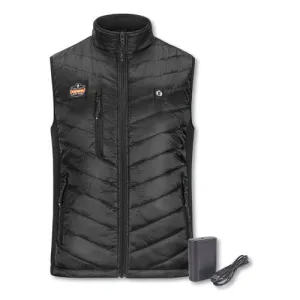 N-ferno 6495 Rechargeable Heated Vest With Battery Power Bank, Fleece/polyester, 3x-large, Black, Ships In 1-3 Business Days