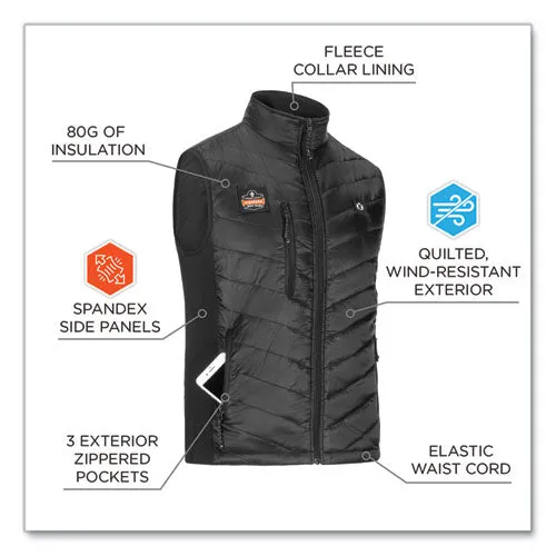 N-ferno 6495 Rechargeable Heated Vest With Battery Power Bank, Fleece/polyester, 3x-large, Black, Ships In 1-3 Business Days