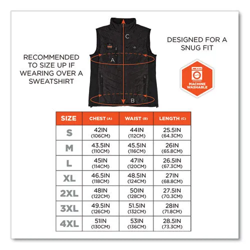 N-ferno 6495 Rechargeable Heated Vest With Battery Power Bank, Fleece/polyester, 3x-large, Black, Ships In 1-3 Business Days