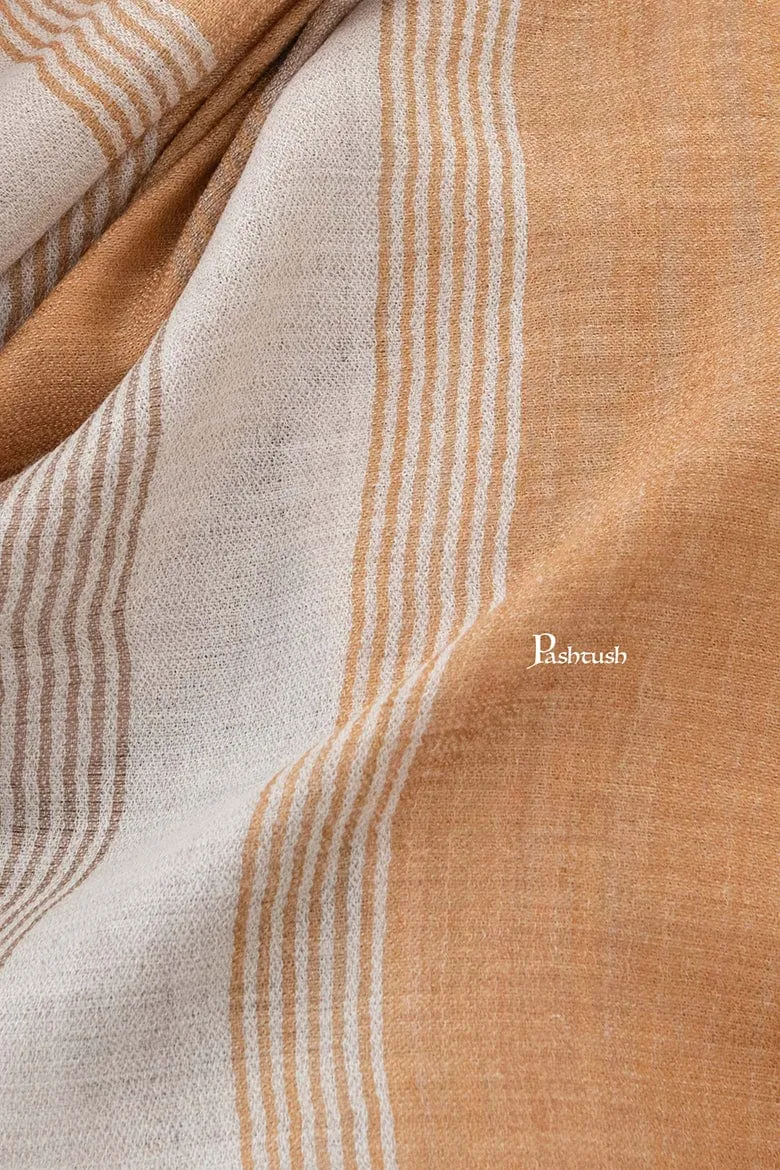 Pashtush Womens Stole, Extra Fine Wool-Silk, Twilight Collection, Sombre Marigold