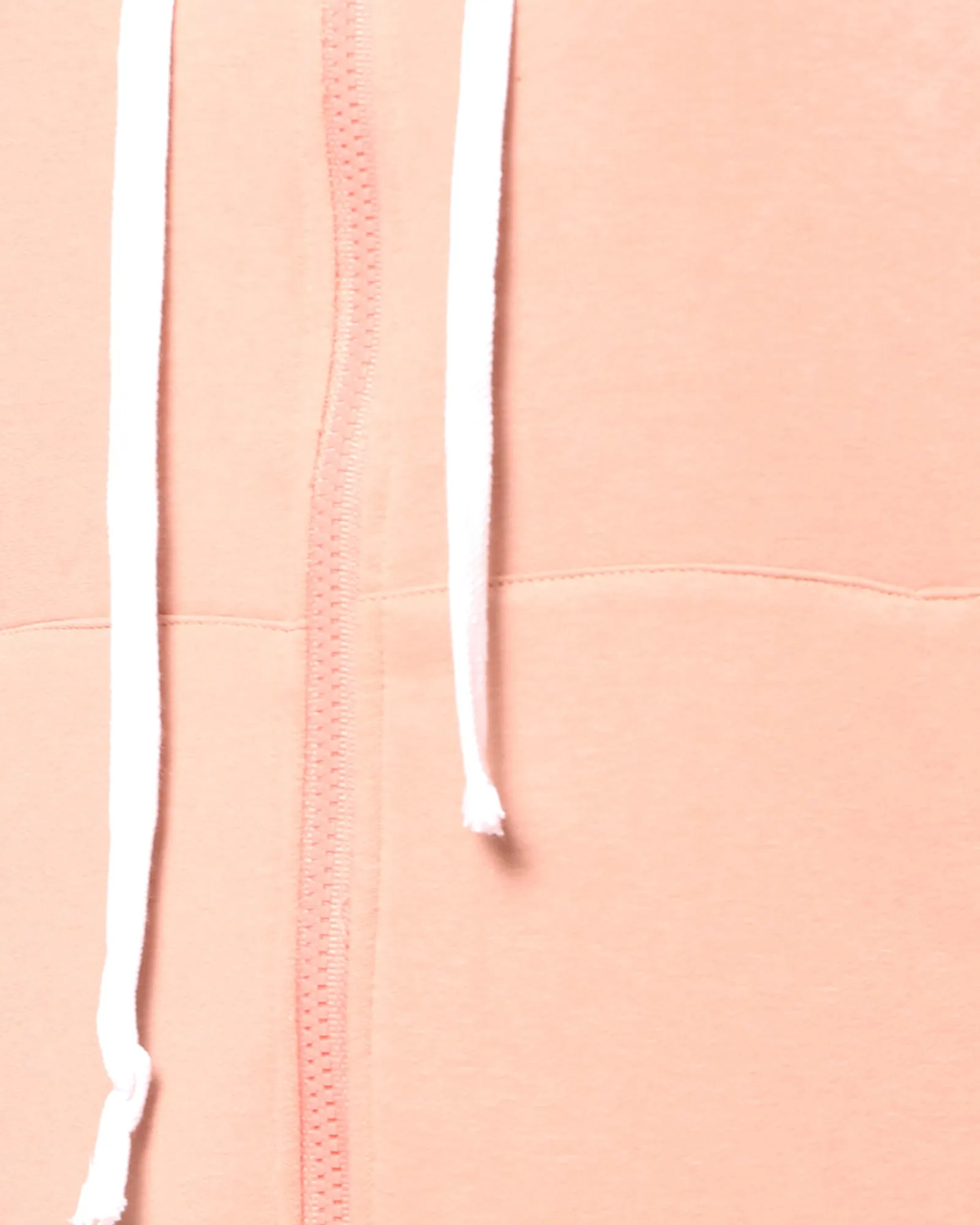 Peach Front Zip Hooded Sweatshirt | Peach