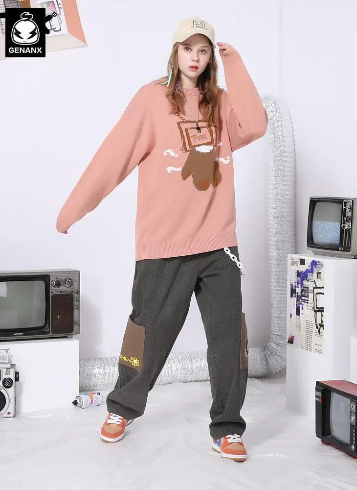 Plain TV Bear Graphic Unisex Sweatshirt