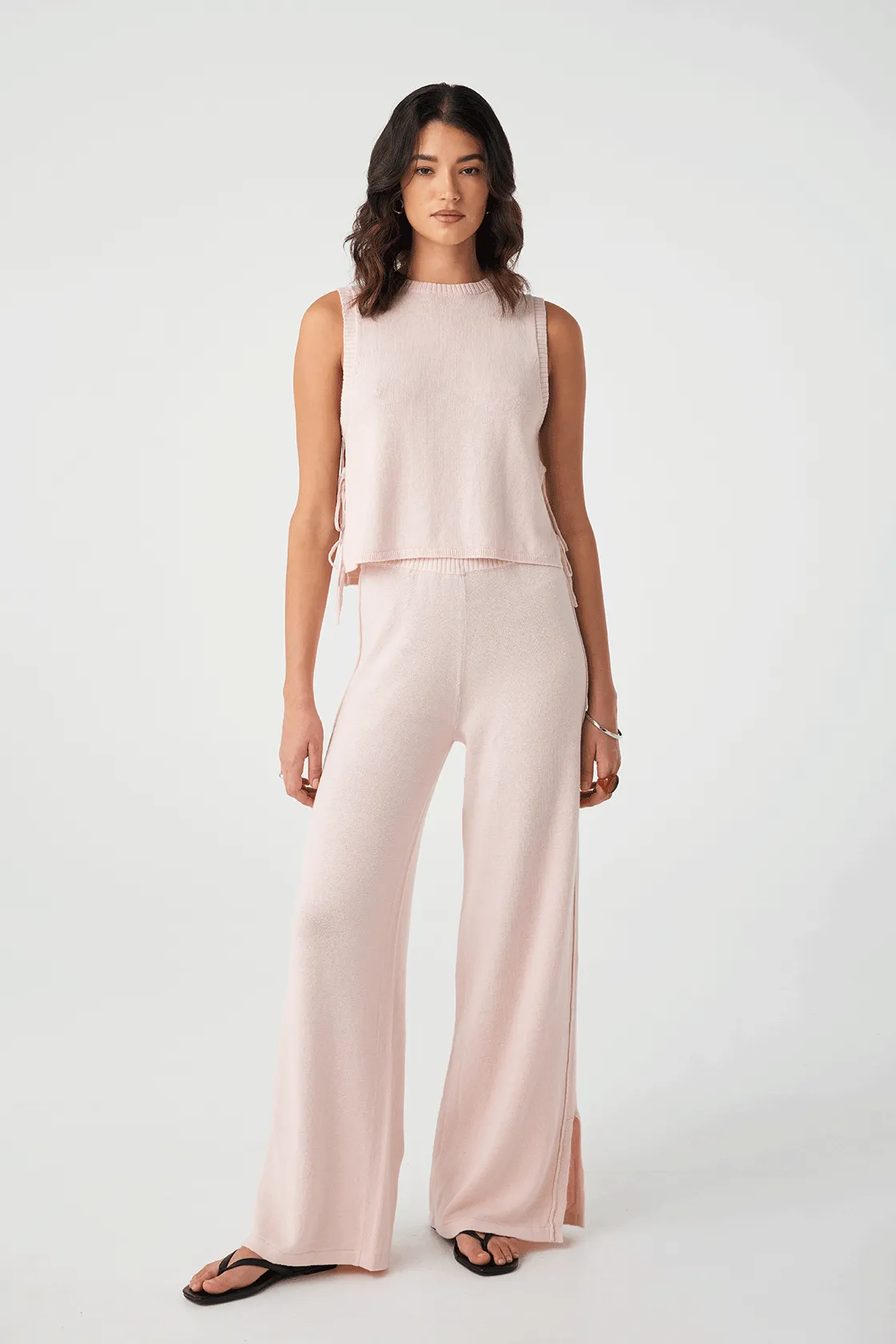 Poppy Cotton Linen Pant - Soft Pink