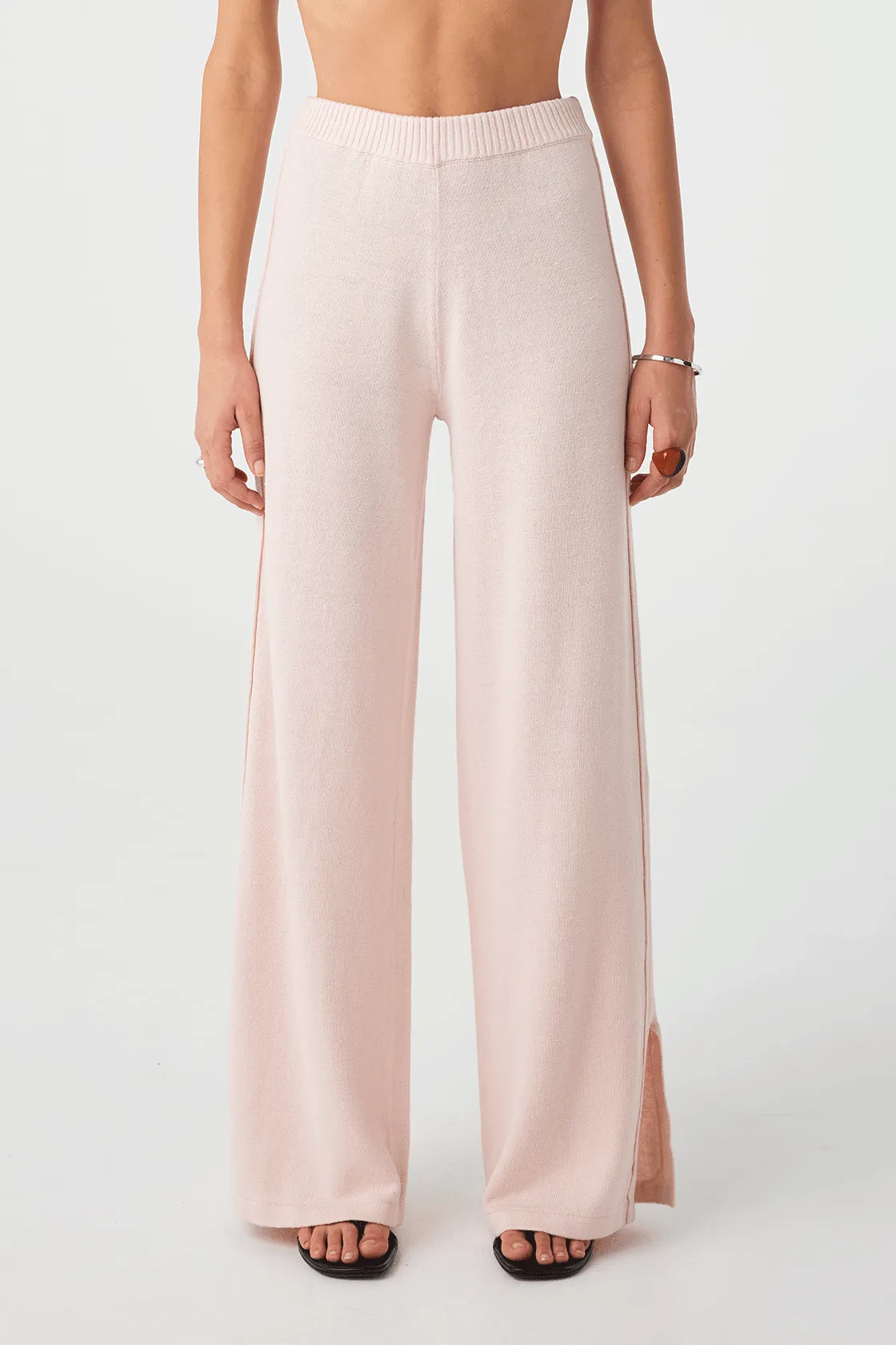 Poppy Cotton Linen Pant - Soft Pink