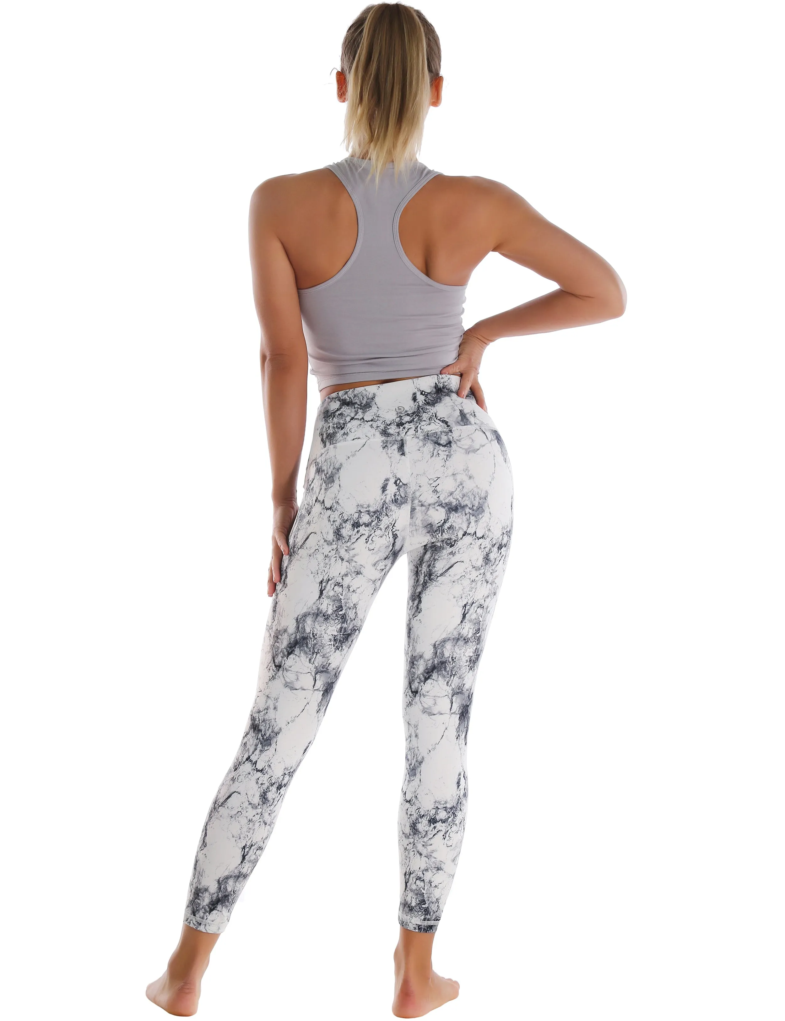 Racerback Athletic Crop Tank Tops heathergray_Plus Size