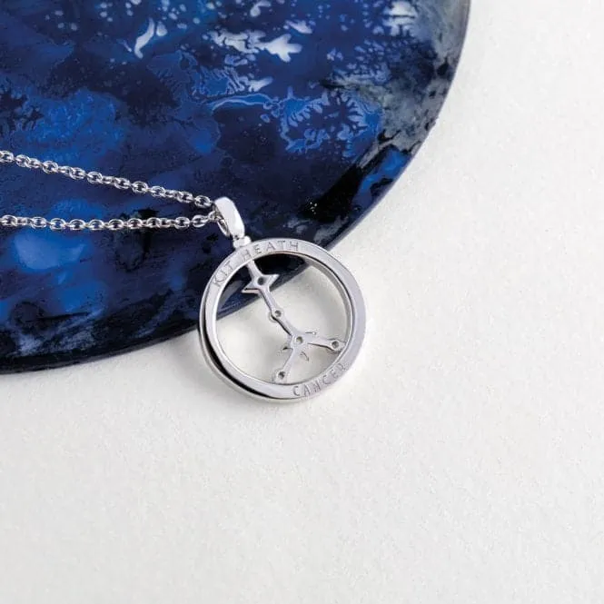 Revival Céleste Constellation Zirconia Rhodium Plated Capricorn 18" Necklace 90471CAP