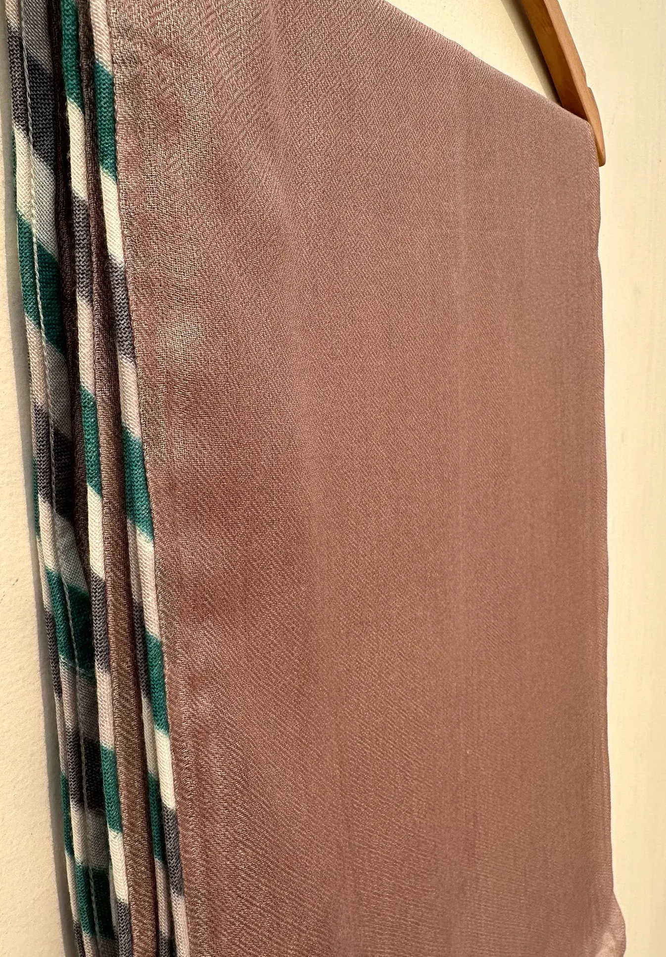 Snowy Owl's Flight Silk Wool Stole
