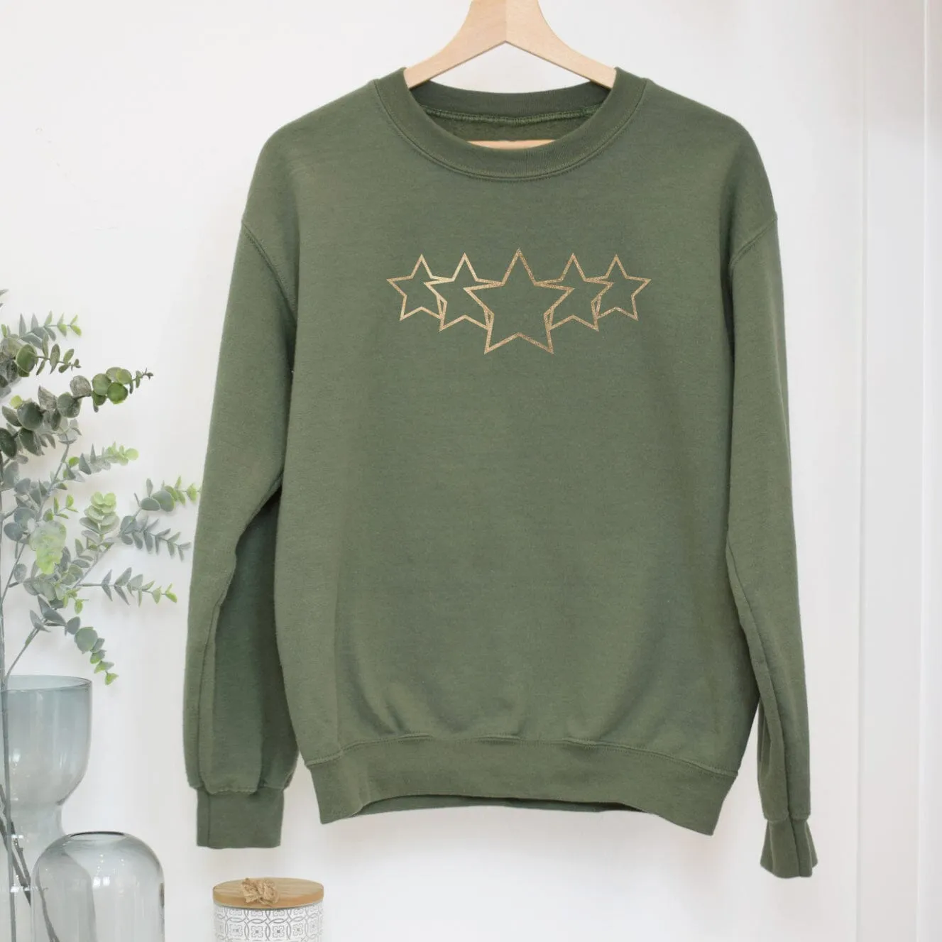 Stargazer Khaki and Gold Ladies Sweatshirt