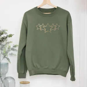 Stargazer Khaki and Gold Ladies Sweatshirt