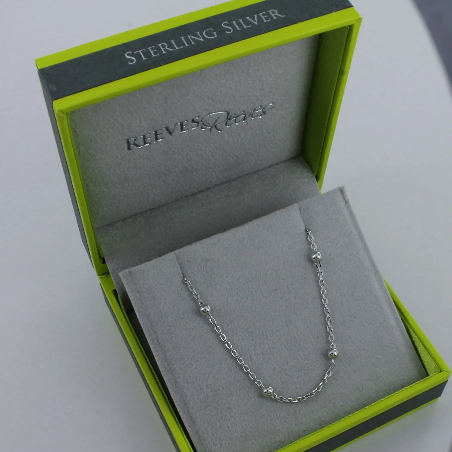 Sterling Silver Large Beaded Chain