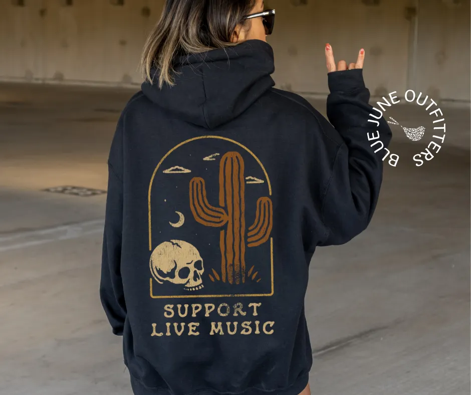 Support Live Music | Desert Scene Hoodie