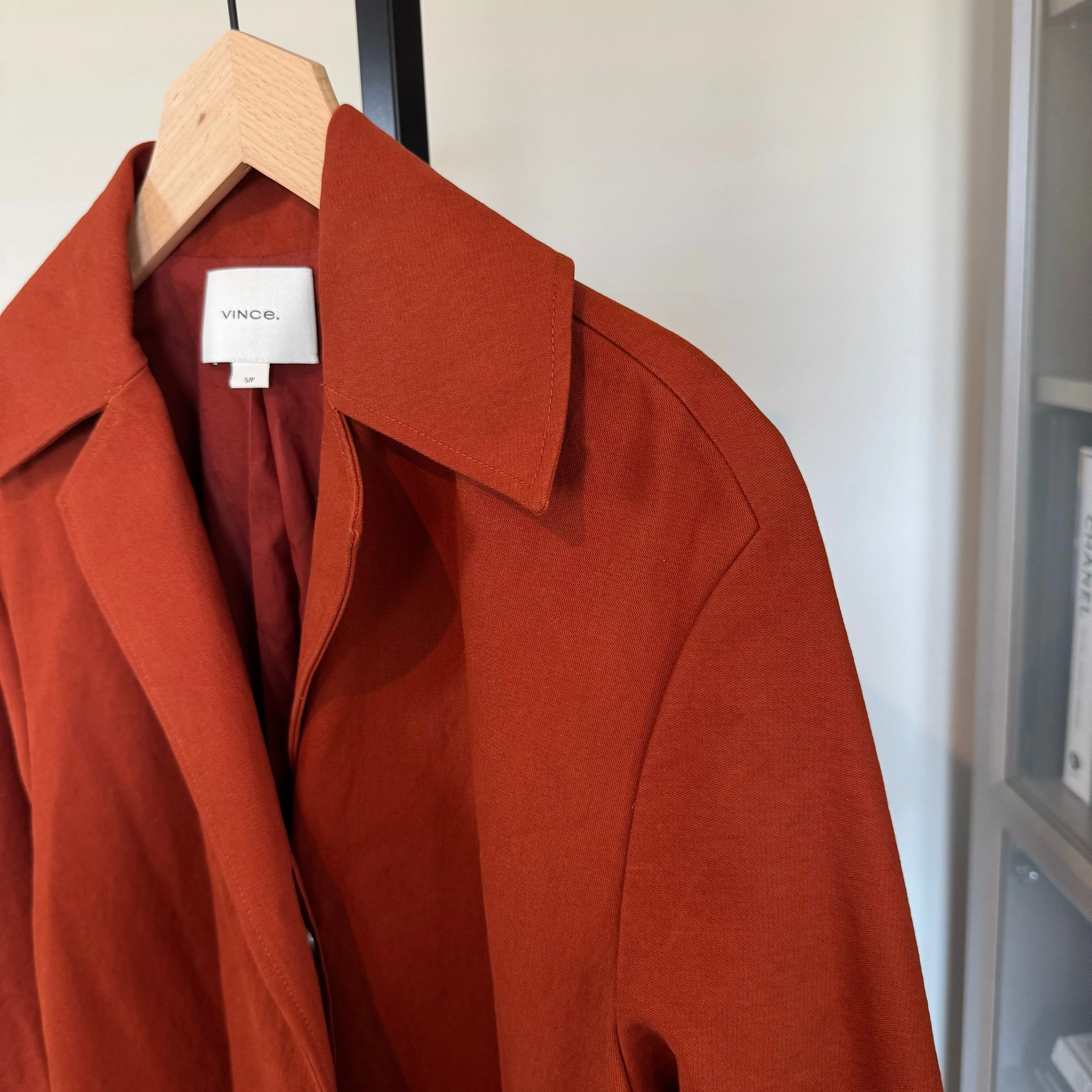 Vince Long Belted Trench Coat