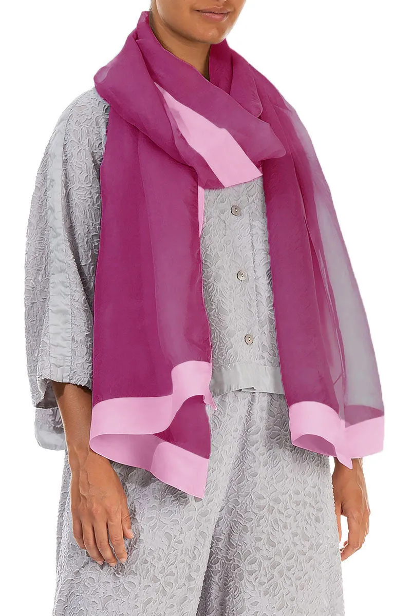 Wild Berry Silk Chiffon Scarf