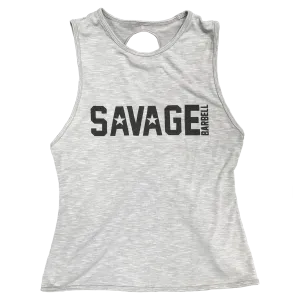 Women's CrossBack Tank Top - Heather Gray