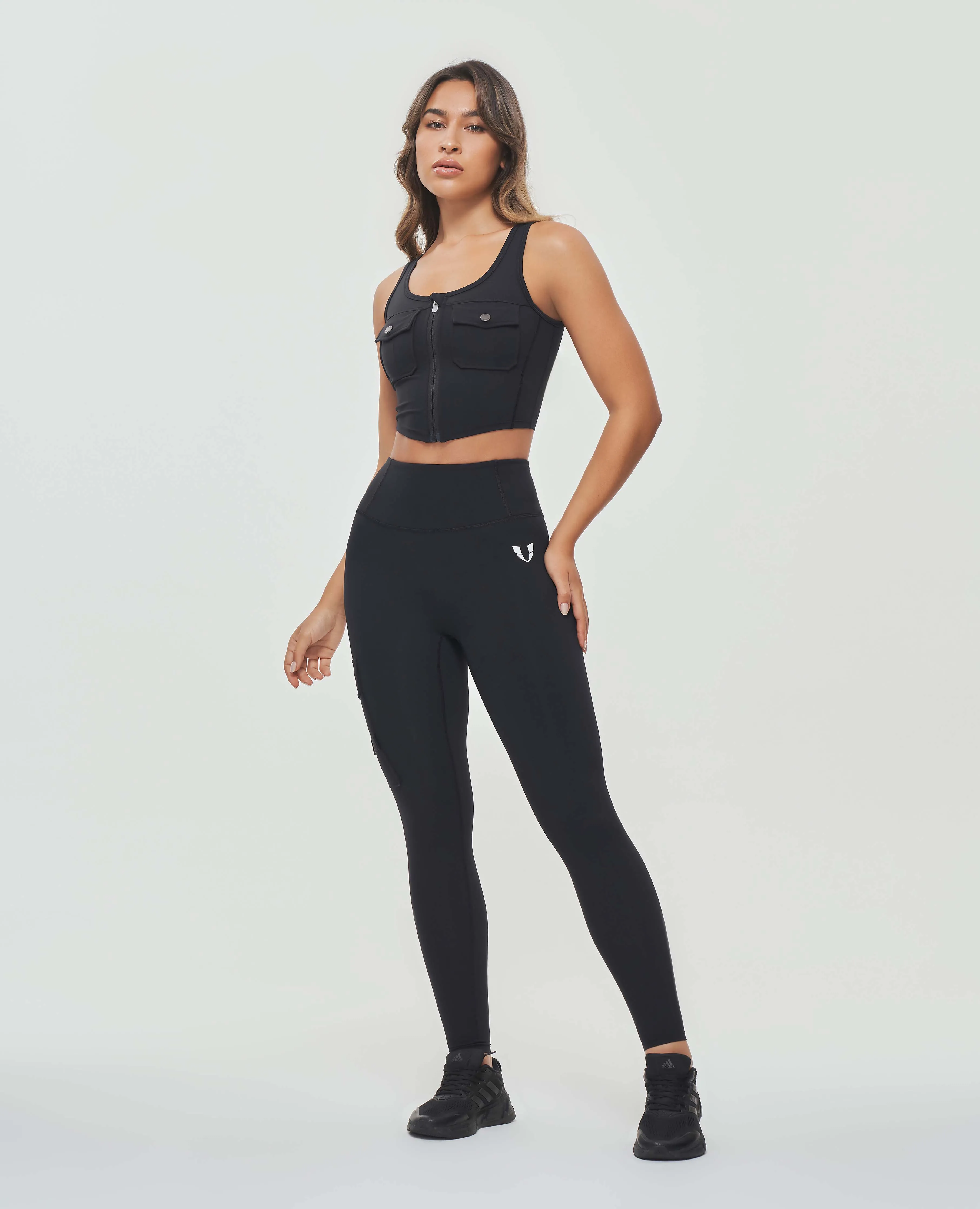 Zip Front Cargo Tank - Black